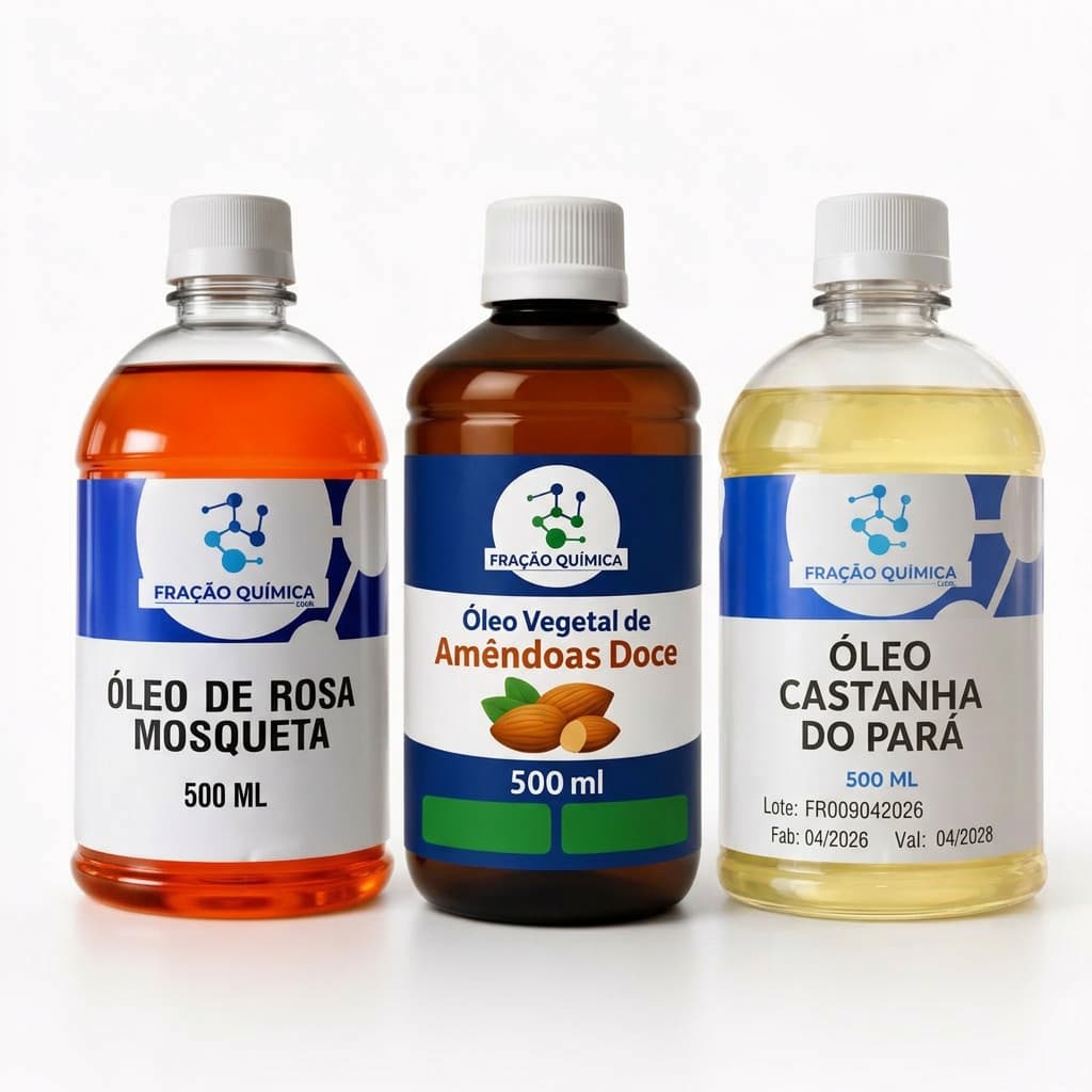 Kit óleo  Rosa Mosqueta Amêndoas Doces e Castanha Do Pará 3x500