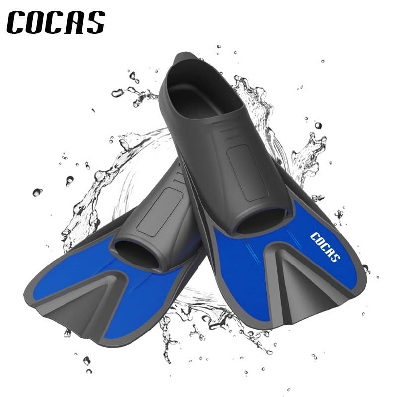 COCAS Barbatanas de cobertura de barbatana curta Snorkeling Três tesouros Equipamento de treinamento de natação Mergulho