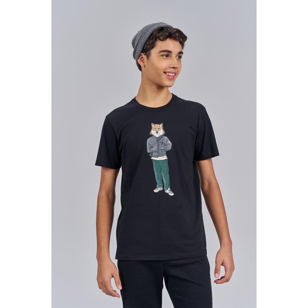 Camiseta Human Wolf Menino Acostamento Next