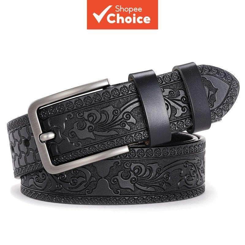 Cinto Masculino Com Fivela De Liga De 3.5 Cm De Largura Estilo Dinastia Tang Gravado Design Cintura Casual Empresarial