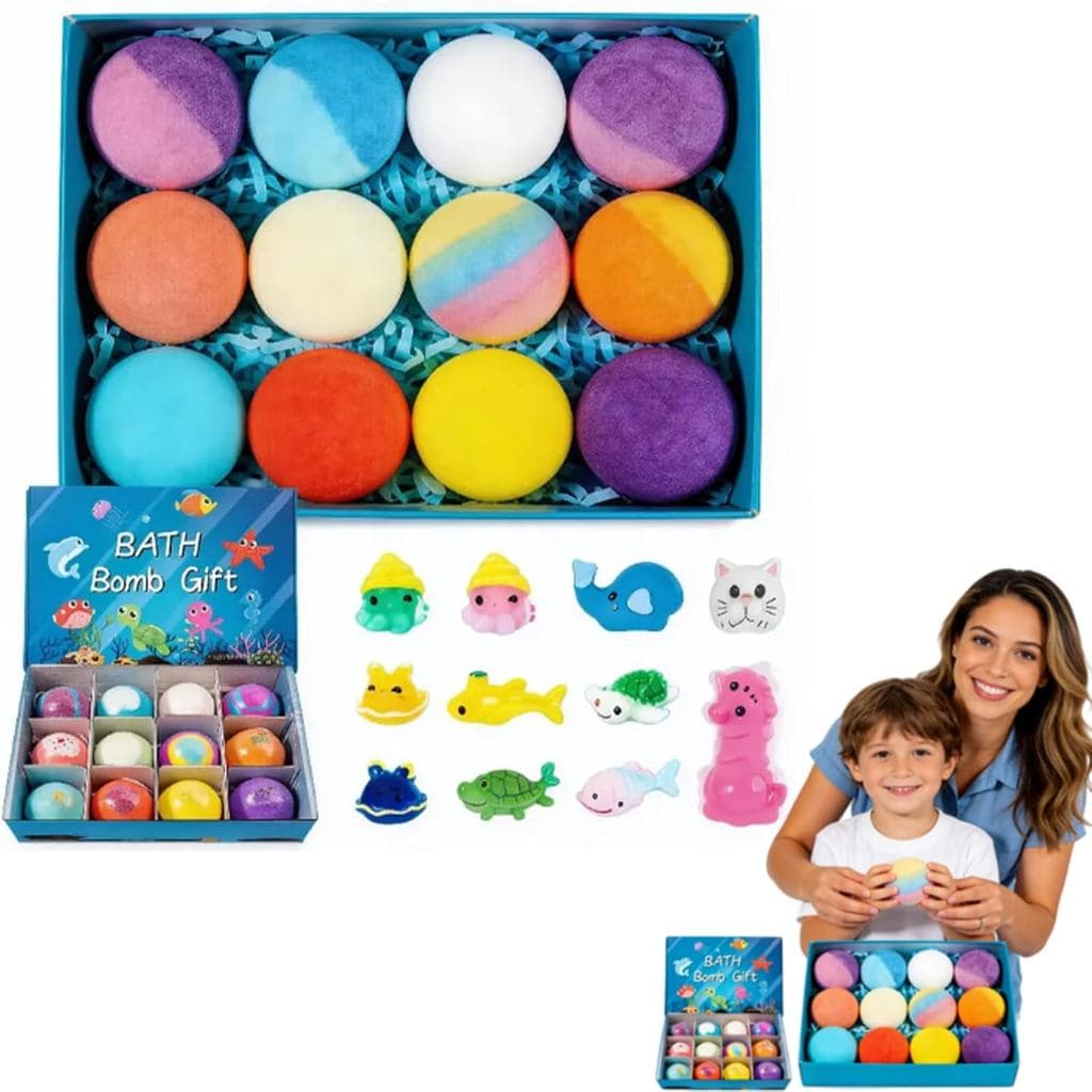 PlayfizzBathBombs, Bombas de Banho Coloridas de Páscoa, Bombas de Banho para Crianças com Mega Bolhas e Surpresas Dentro