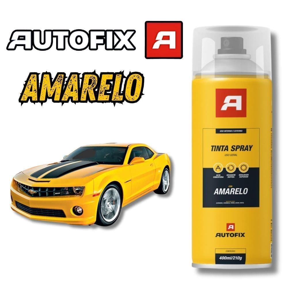 Tinta Spray Amarelo Uso Geral  400ml – Pintura Total