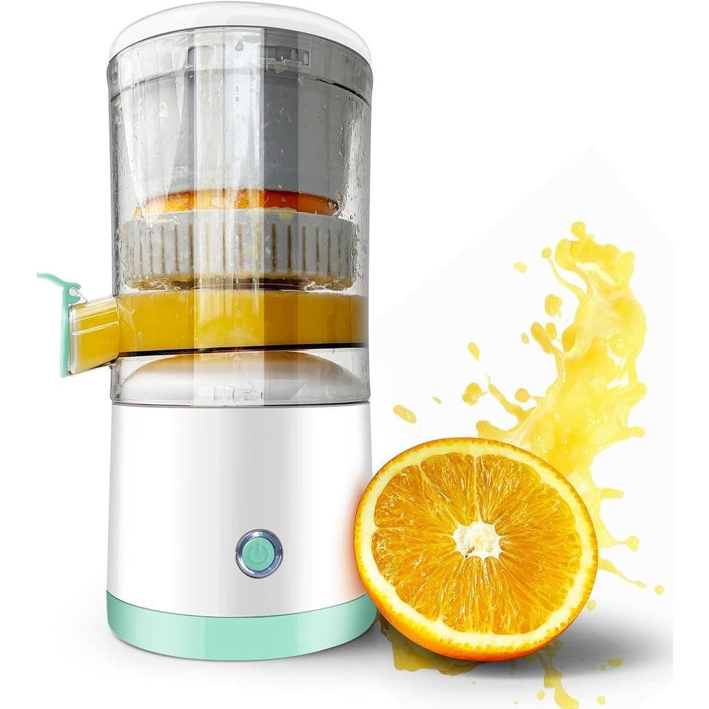 Espremedor Elétrico Recarregável - Espremedor de Cítricos com Recarga Tipo-C para Laranja, Limão e Toranja. (Branco-45Wa