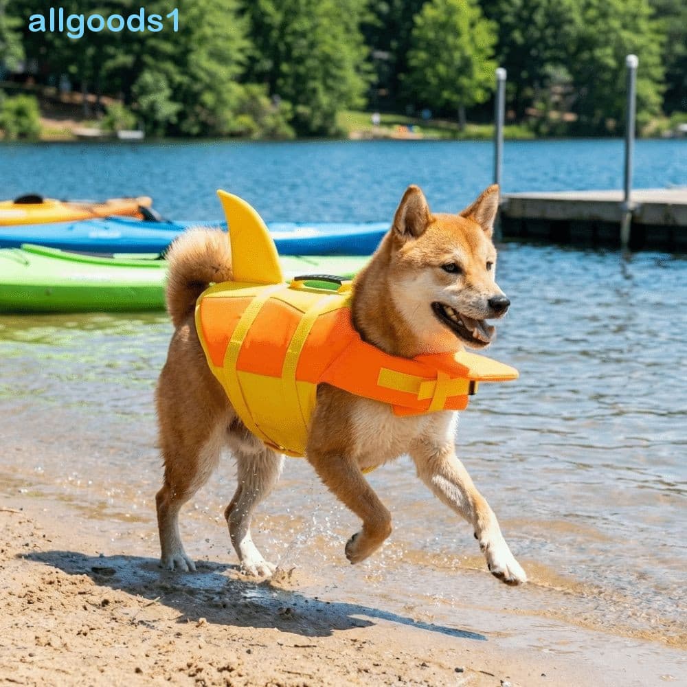 Colete Salva-Vidas Para Cães ALLGOODS , Ajustável Com Flutuabilidade Superior , Traje De Natação Resistente A Rasgos