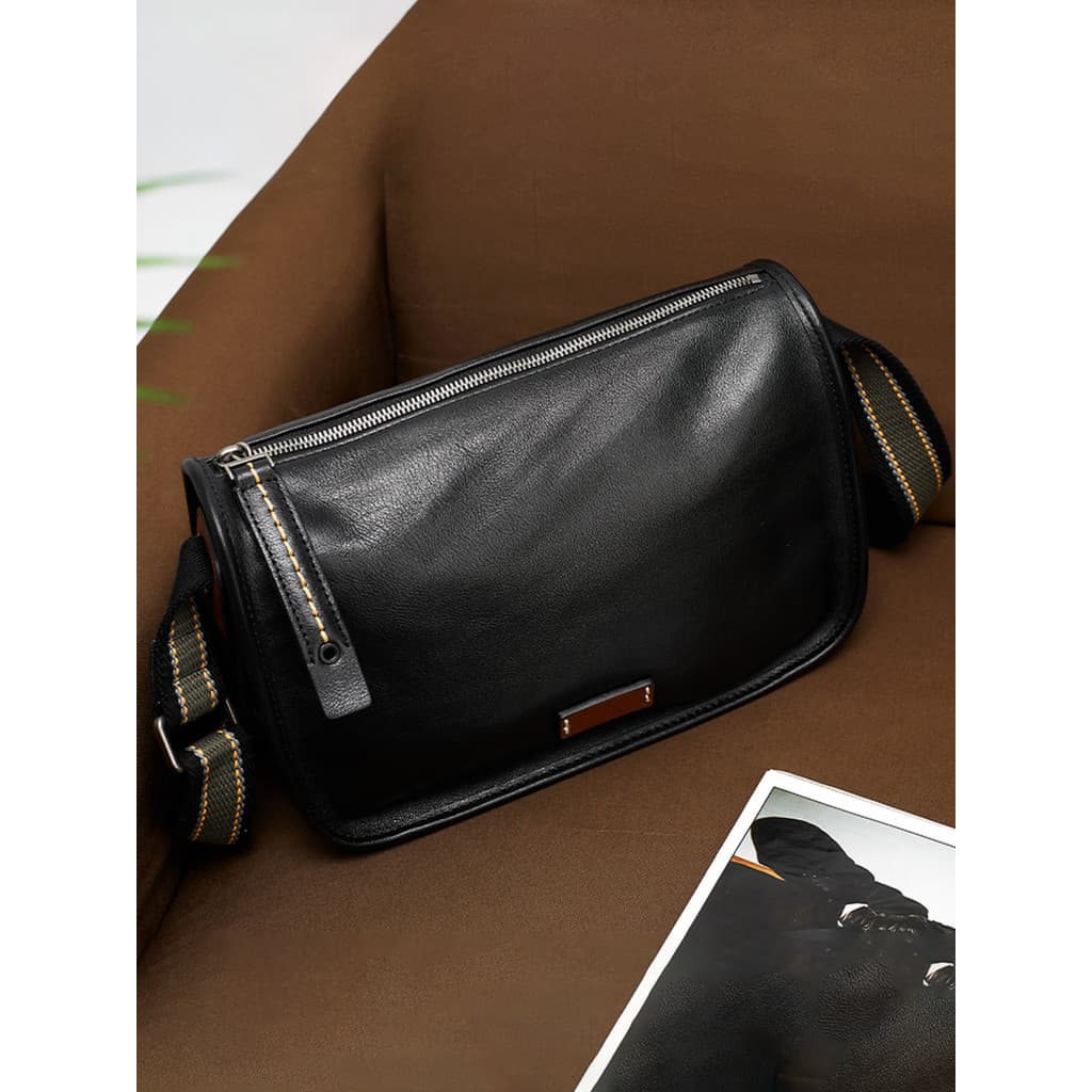 Bolsa de ombro de couro genuíno, bolsa mensageiro Casual 2026, novo estilo, bolsa de couro de negócios, grande capacidad