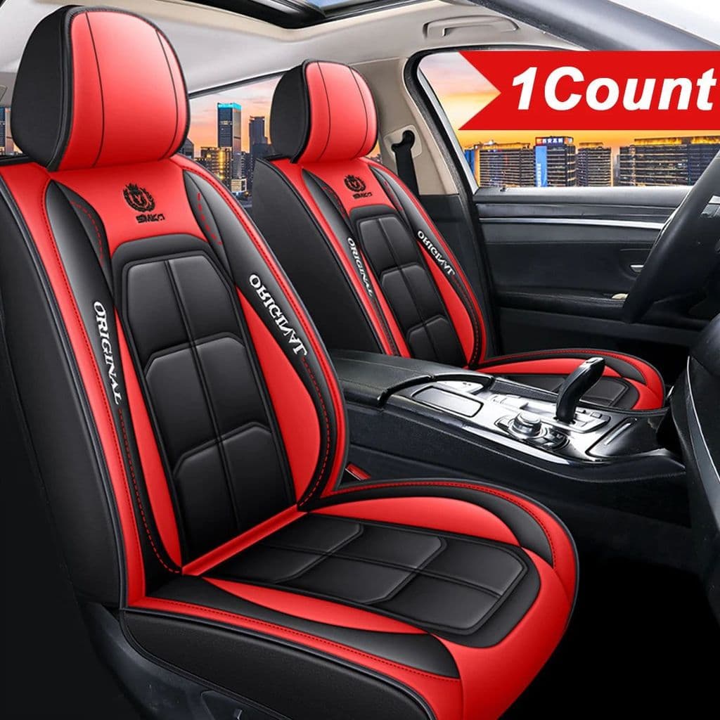 Capa De Assento Universal De Couro PU Premium Para Carro , 1 Peça Frontal  De Almofada Interior À Pr