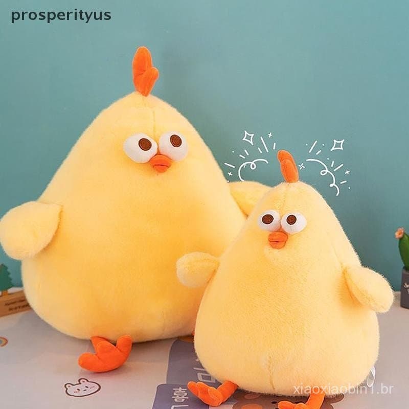 [prosperityus] 25/45 Cm Squishy Amarelo Pintinho Boneca Macio Bicho De Pelúcia Frango Brinquedos Travesseiro Almofada Co