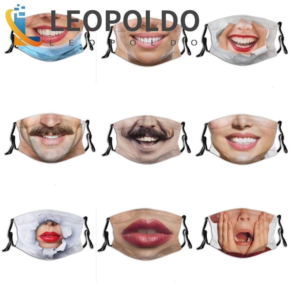 Máscara Tridimensional LEOPOLDO 3D , Impressa Engraçada De Personalidade , Expressão Facial