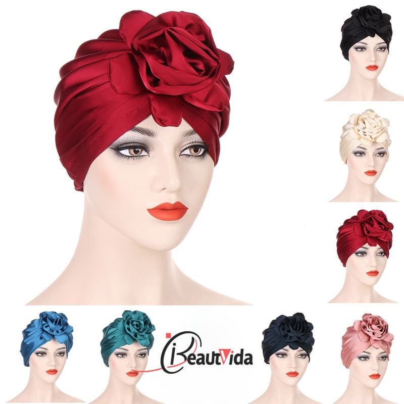 BBYTER Chapéu Turban Vintage Francês Moda Bandana Feminino Fita De Cabelo Capa Cabeça De Senhora Lenço De Muçulmano