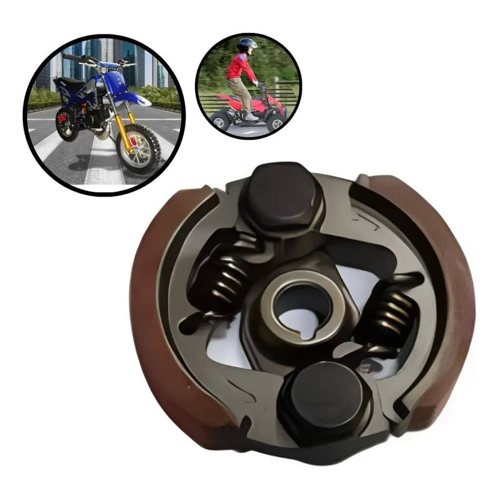 Embreagem 2 Molas Centrífuga Para Mini Moto Quadriciclo Mobilete E Roçadeira Motor 2 Tempos