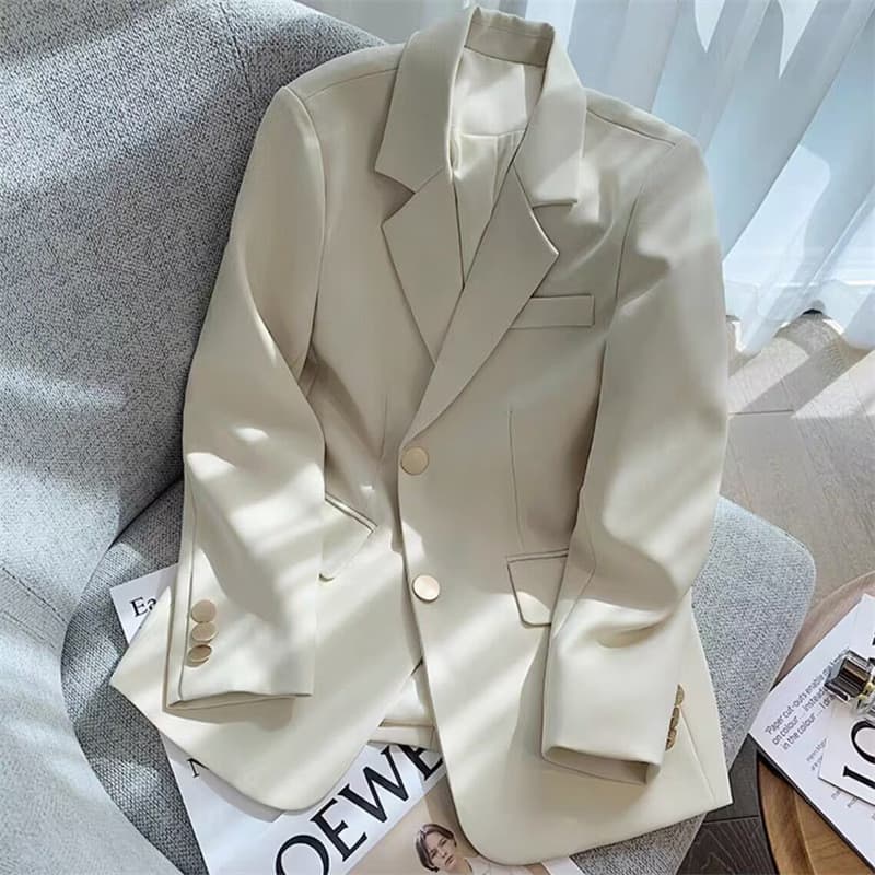 2026 outono novo estilo primavera outono textura branco curto terno jaqueta feminina versão coreana pequeno terno trespa