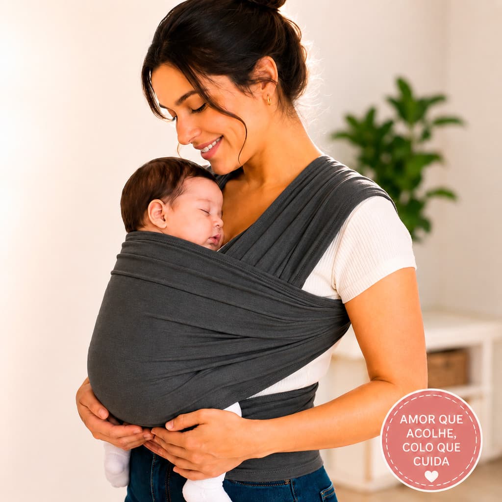 Sling Canguru Para Bebê Antiqueda Ajustável e Super Confortável Wrap Sling Canguru para Bebês