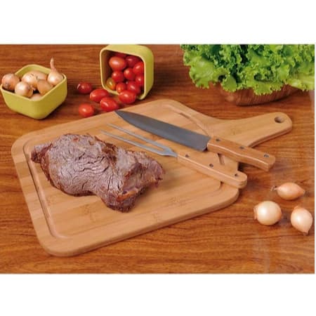 OFERTA Tábua Carne De Carne Bambu 18x33 Para Corte Churrasco Legumes
