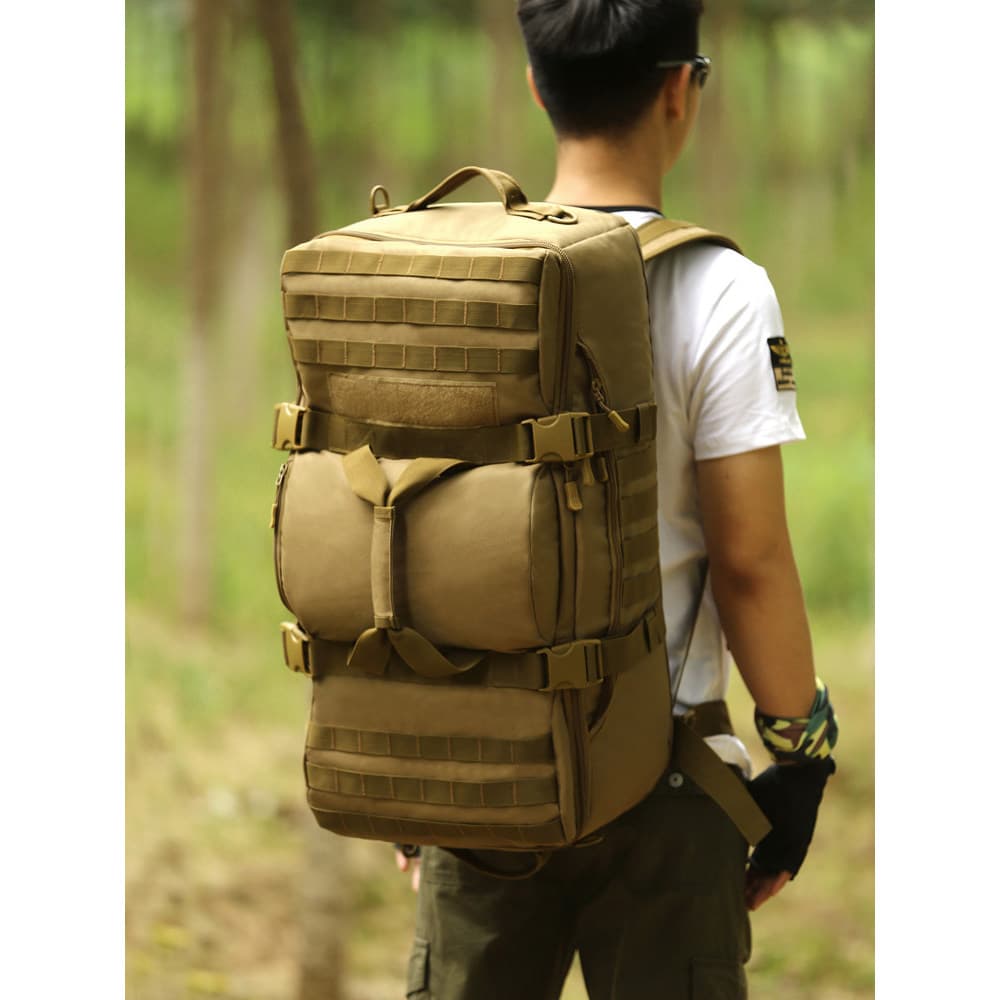 Mochila tática camuflada, mochila de viagem ao ar livre, grande capacidade, à prova d'água, bolsa de combate, bolsa mens