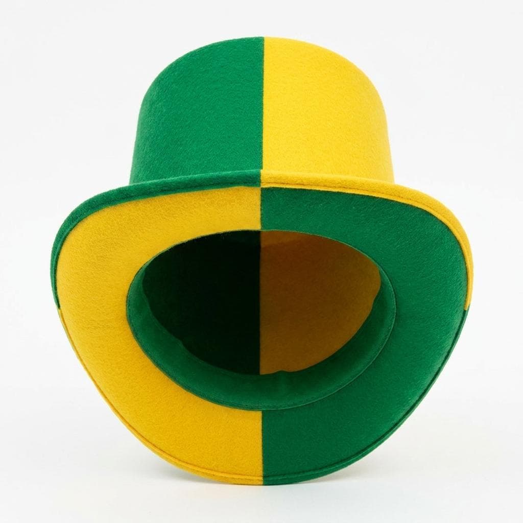 Cartola Alta Veludo Brasil Verde e Amarelo