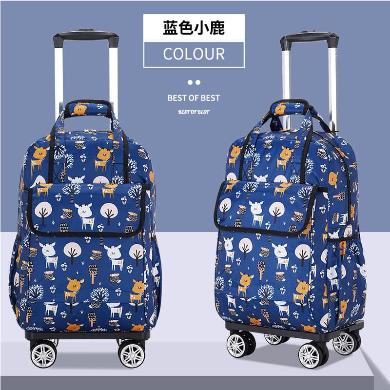 Bolsa de carrinho de viagem de curta distância feminina à prova d'água dobrável portátil bolsa de viagem de grande capac