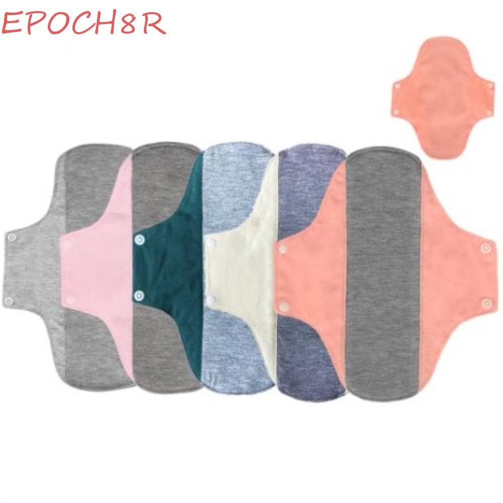 EPOCH8R 6 Peças Almofadas De Pano Menstrual , Guardanapo Sanitário Reutilizável De 23CM , Forro De Calcinha Respirável M