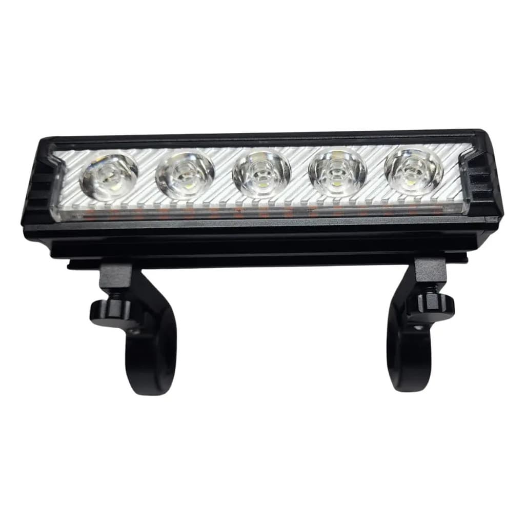 Farol Para Bike 5 LEDs Recarregável USB Uso Urbano E Trilha