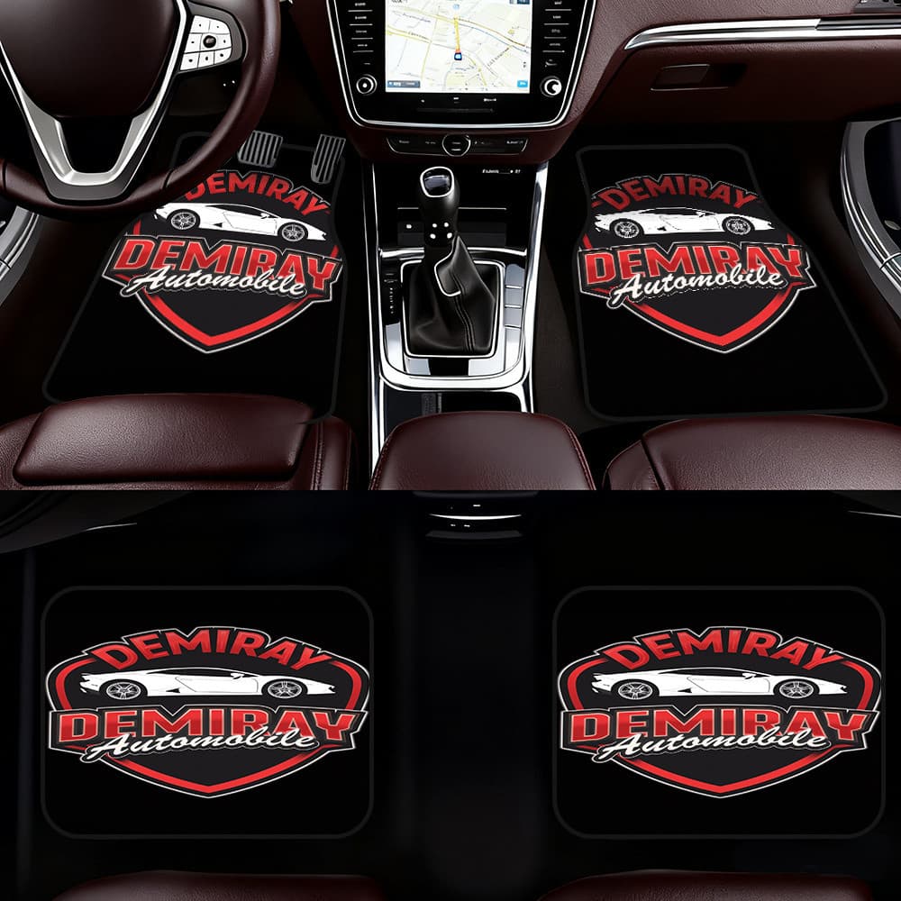 Tapetes para pés de carro com padrão de logotipo de carro esportivo de quatro peças, adequados para carros ou carros tra