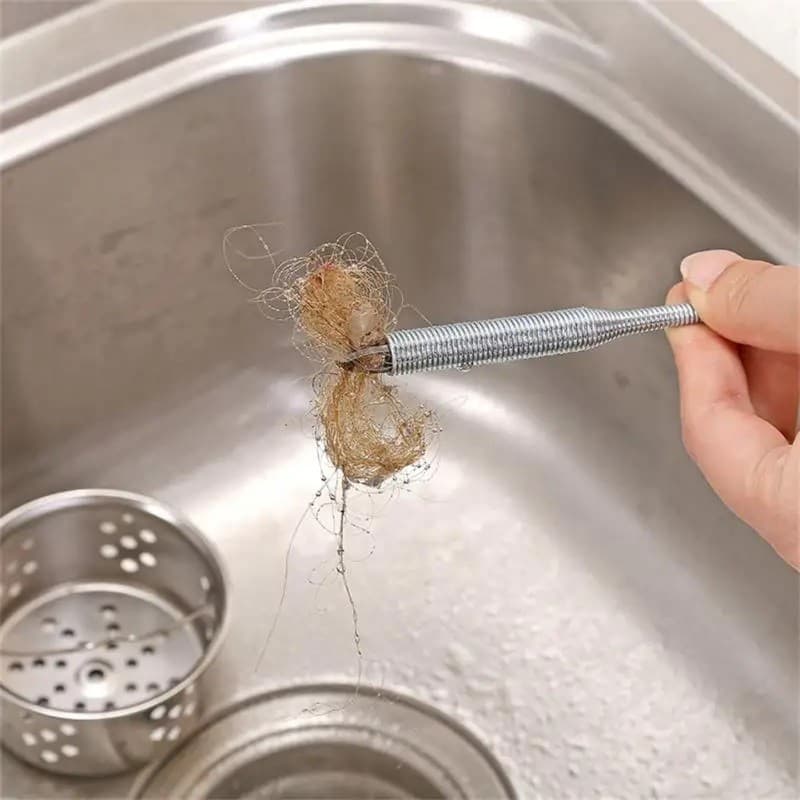 Pinça Desentupidora 90cm - Pegador de Cabelo para Ralo, Cuba, Pia e Vaso