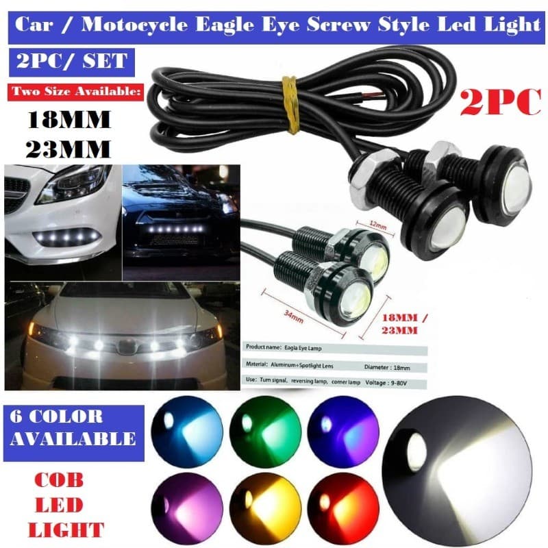 Carro Led Olho De Águia Projetor Ângulo Anel Nevoeiro Lâmpada Luz Do Dia Da Motocicleta Esporte Trem