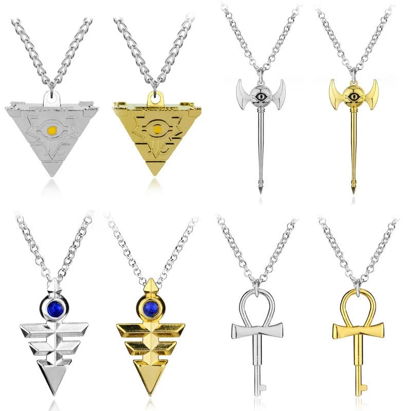 Colar 3D Yu-Gi-Oh Anime Yu-Gi-Oh Pingente Milênio Joias Brinquedo Yu-Gi-Oh Cosplay Colar Olho de Hórus Pirâmide Egípcia-