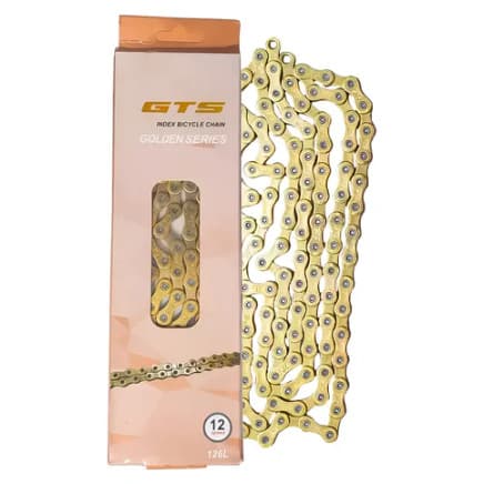 Corrente Bicicleta 12v 1X12 Dourada Gts Gold Ouro C/ Powerlink Bike
