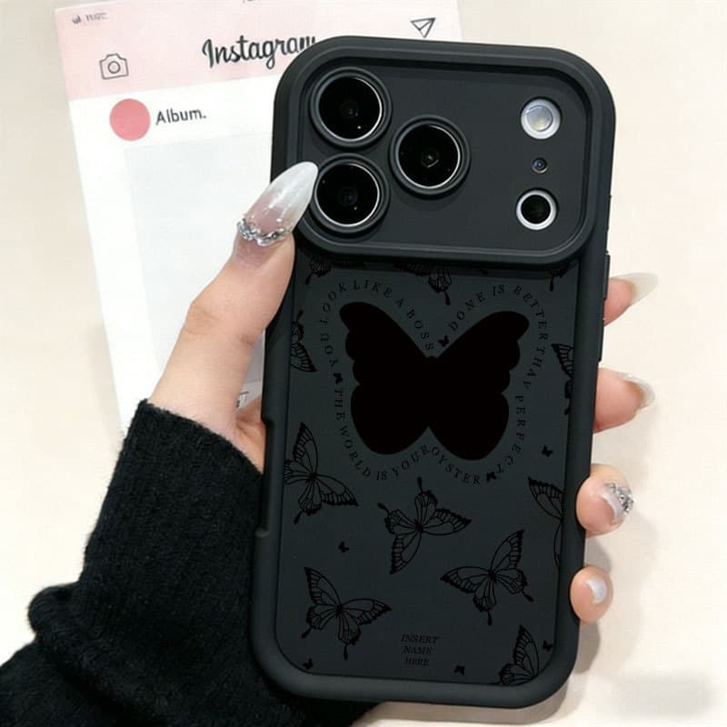Capa À Prova De Choque Para Samsung S24 Ultra S23 Plus S20 FE S22Ultra S21 A17 A07 A55 A15 M34 Tela Cheia Oca Borboleta