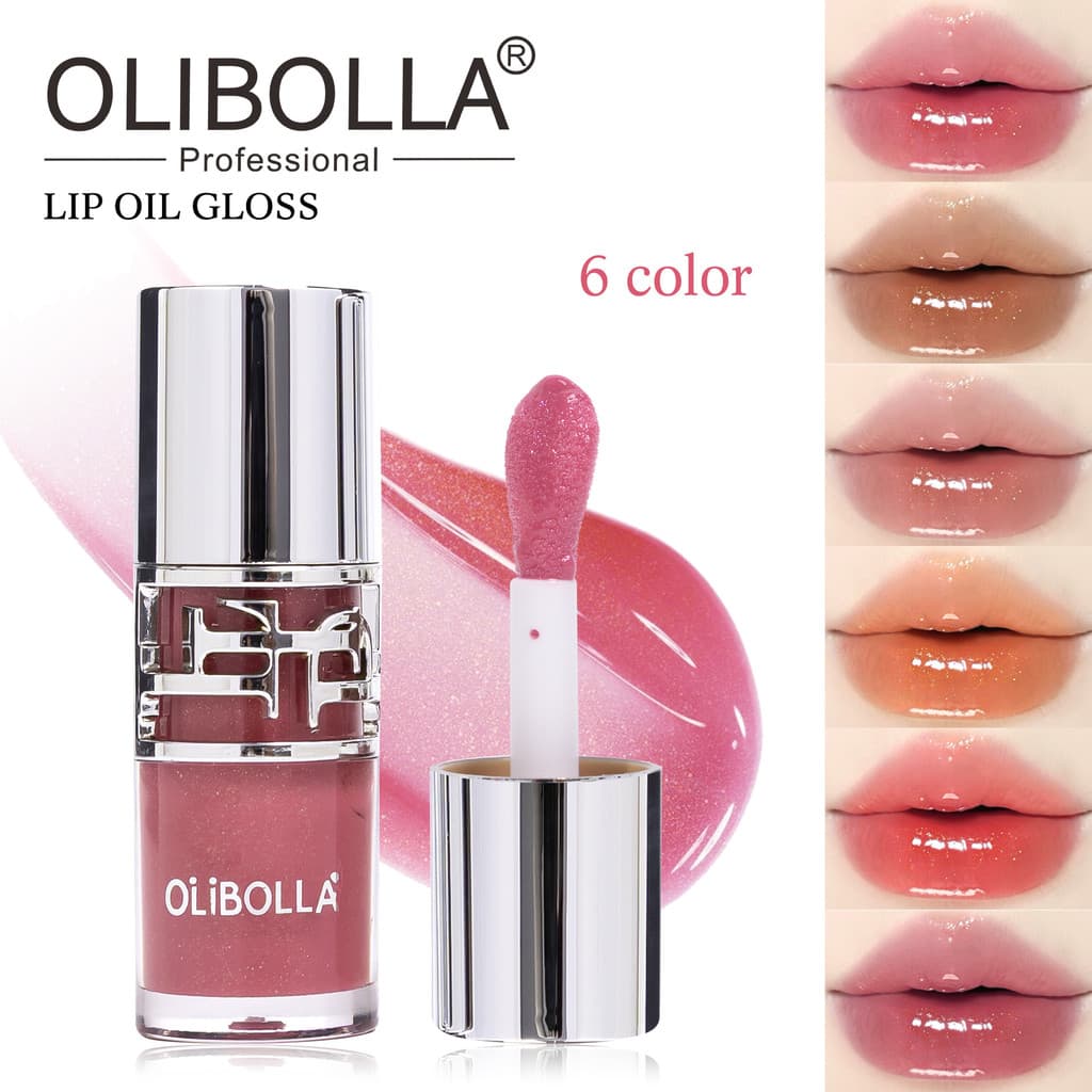 Brilho de água piscando espelho lábio esmalte Bobo lábio Gel brilho labial de longa duração cor- deixando batom clareame