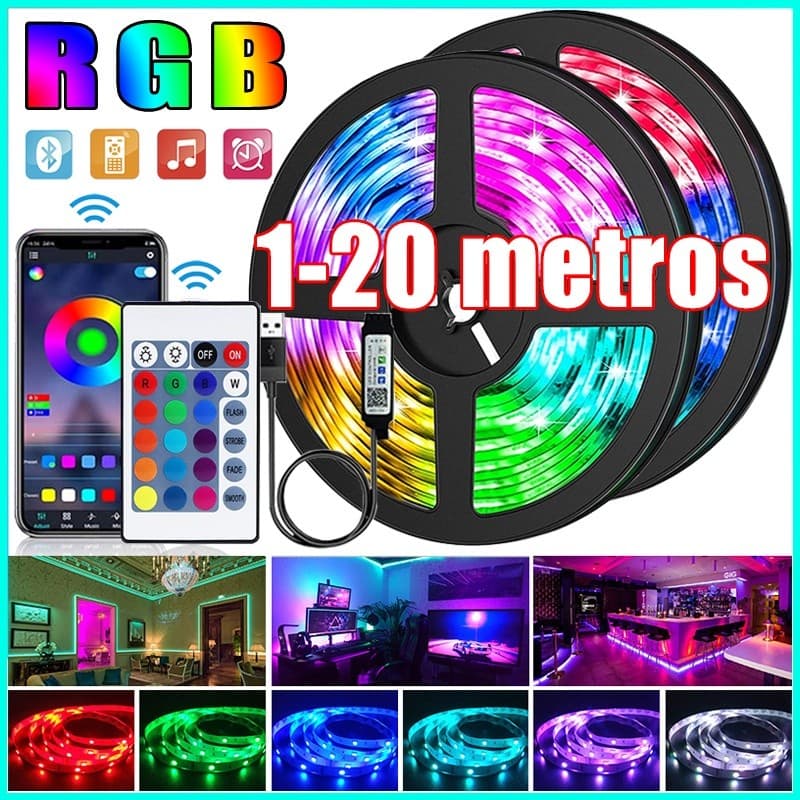 Luzes De Tira Led RGB Music Sync 5m 5050 USB Powered TV Backlight Com Aplicativo Remoto Para Decoração De Festa No Quart