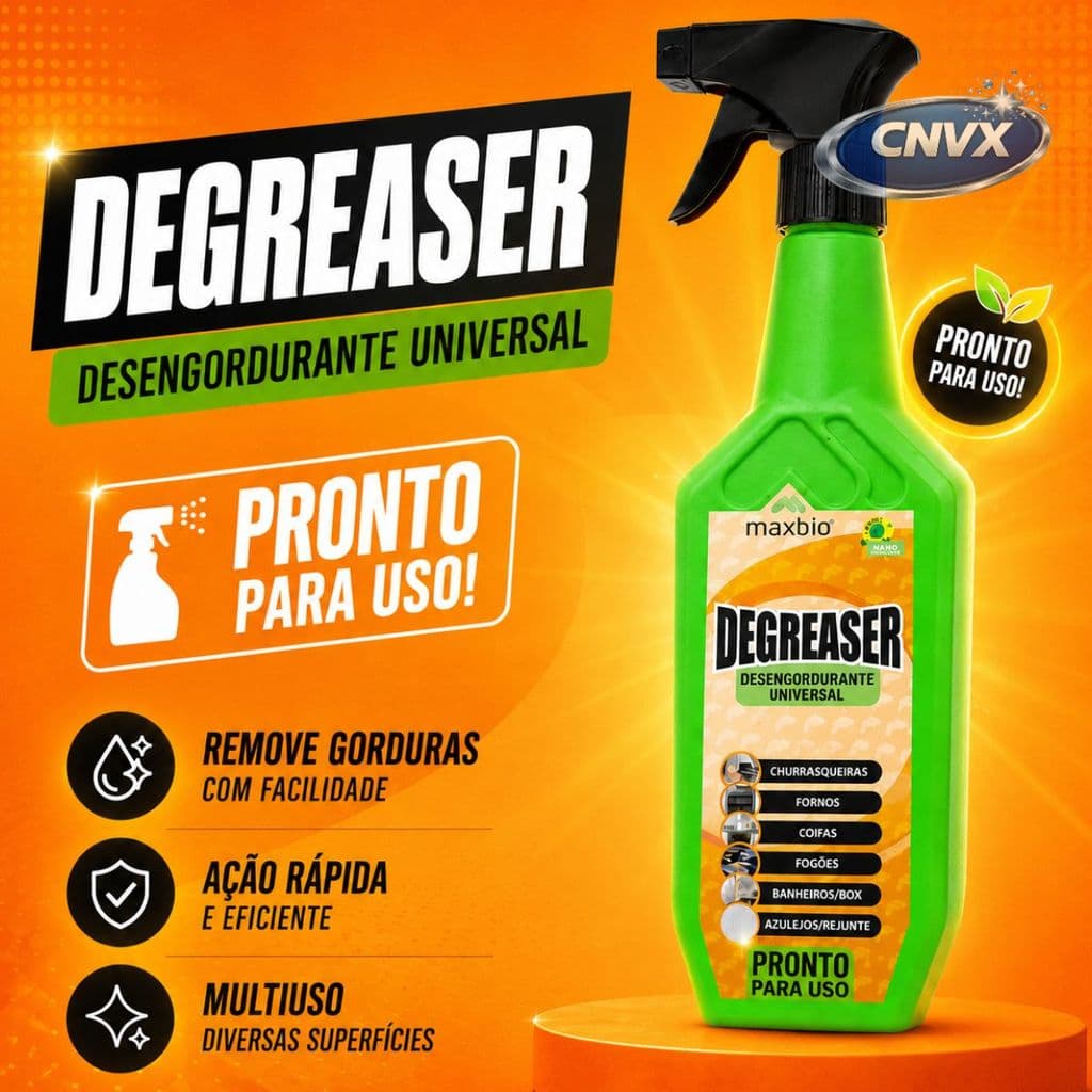 Degreaser Desengordurante Pronto Para Uso Maxbio Multiuso Remove Gorduras Pesadas