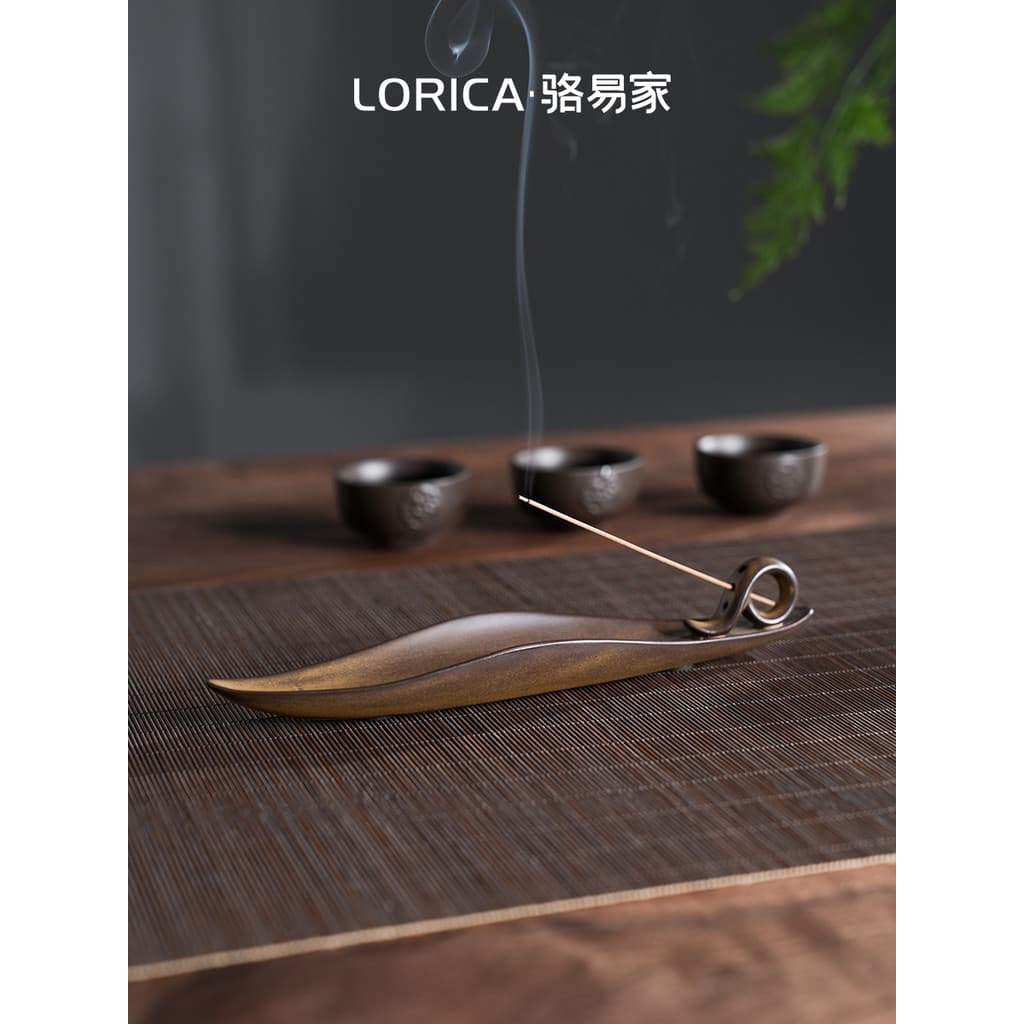 Luoyijia suporte de incenso suporte de incenso Base de incenso Zen suporte de incenso interior Retro casa Agarwood recli