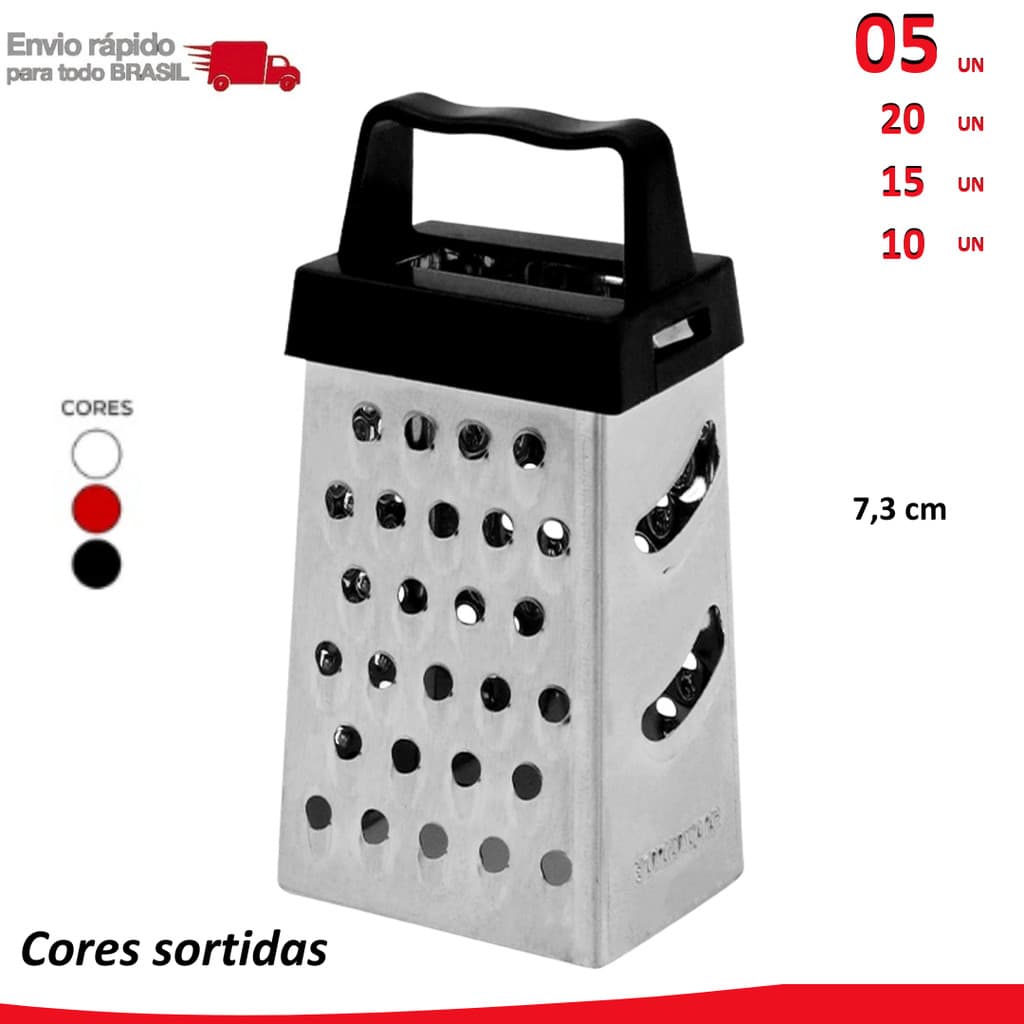 20/15/10/5 Mini Ralador de Aço Inox Cozinha Alho Talher Ralar Cenoura Comida Lembrancinha