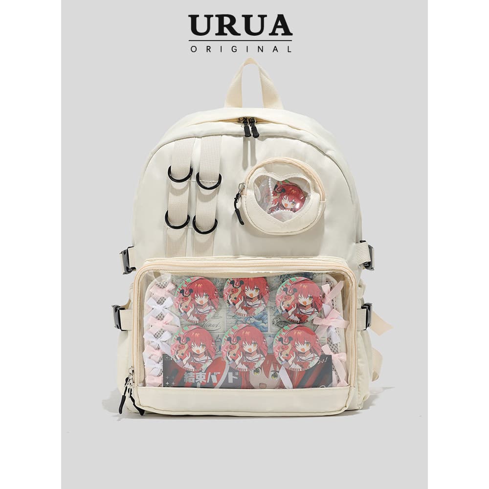 Saco de dor de classe japonesa grão mochila transparente de grande capacidade saco de bebê estudantes podem colocar em c