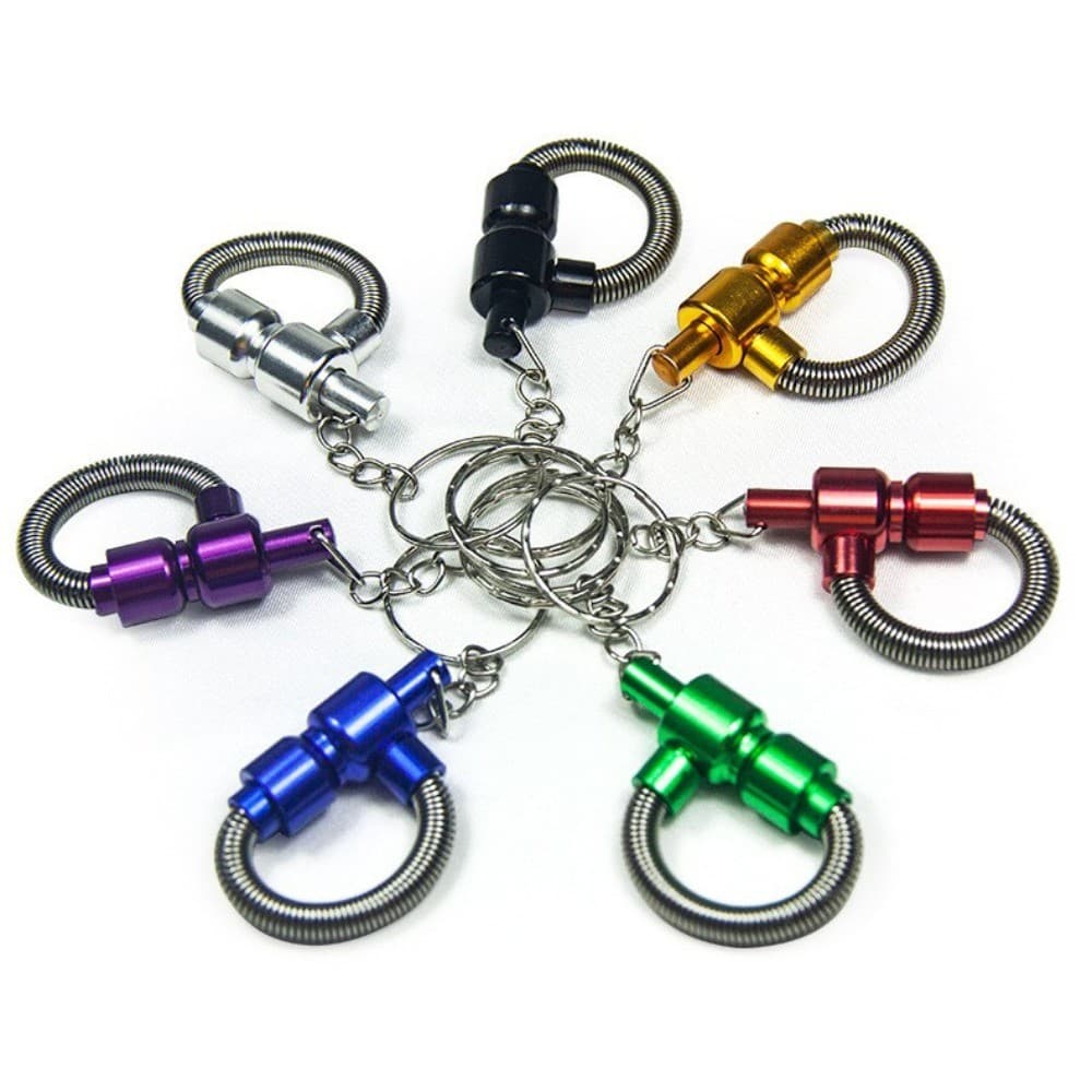 Mini Ferramenta Portátil De Canudo De Metal Com Mola De Design Oco Chaveiro De Cobre Para Uso Em Viagens