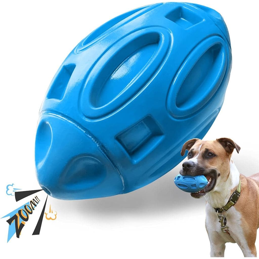 Brinquedos Squeaky EASTBLUE para Cães com Mordida Agressiva: Bola de Borracha para Filhotes com Squeaker, Quase Indestru