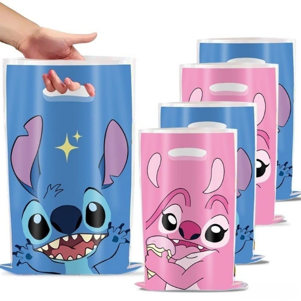 Disney Lilo & Stitch Sacos De Presente De Festa Crianças Doces Tratar Saco Suprimentos Azul Rosa Anjo Goodie Aniversário