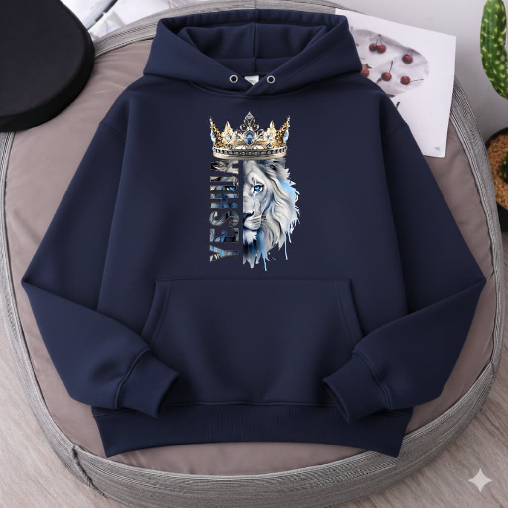 Moletom Canguru Unissex Yeshua Leão Moda Religiosa Cristã Evangelico Envio Rápido Blusa De Frio Inverno