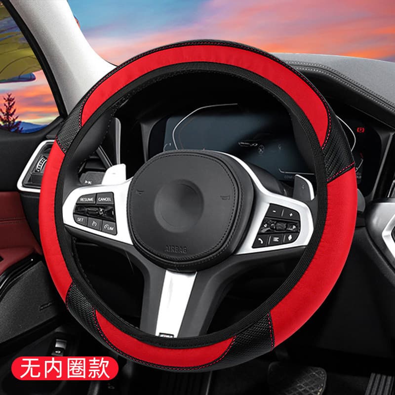 Novo estilo capa de volante de carro fibra couro estilo de venda quente sem anel interno elástico quatro estações capa d