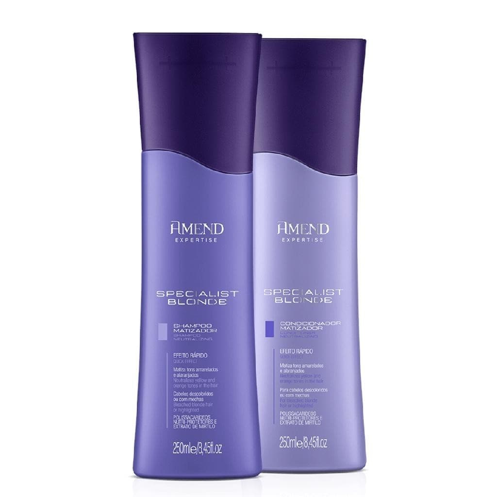 Kit Amend Specialist Blond Matizador Shampoo + Condicionador Efeito Desamarelador
