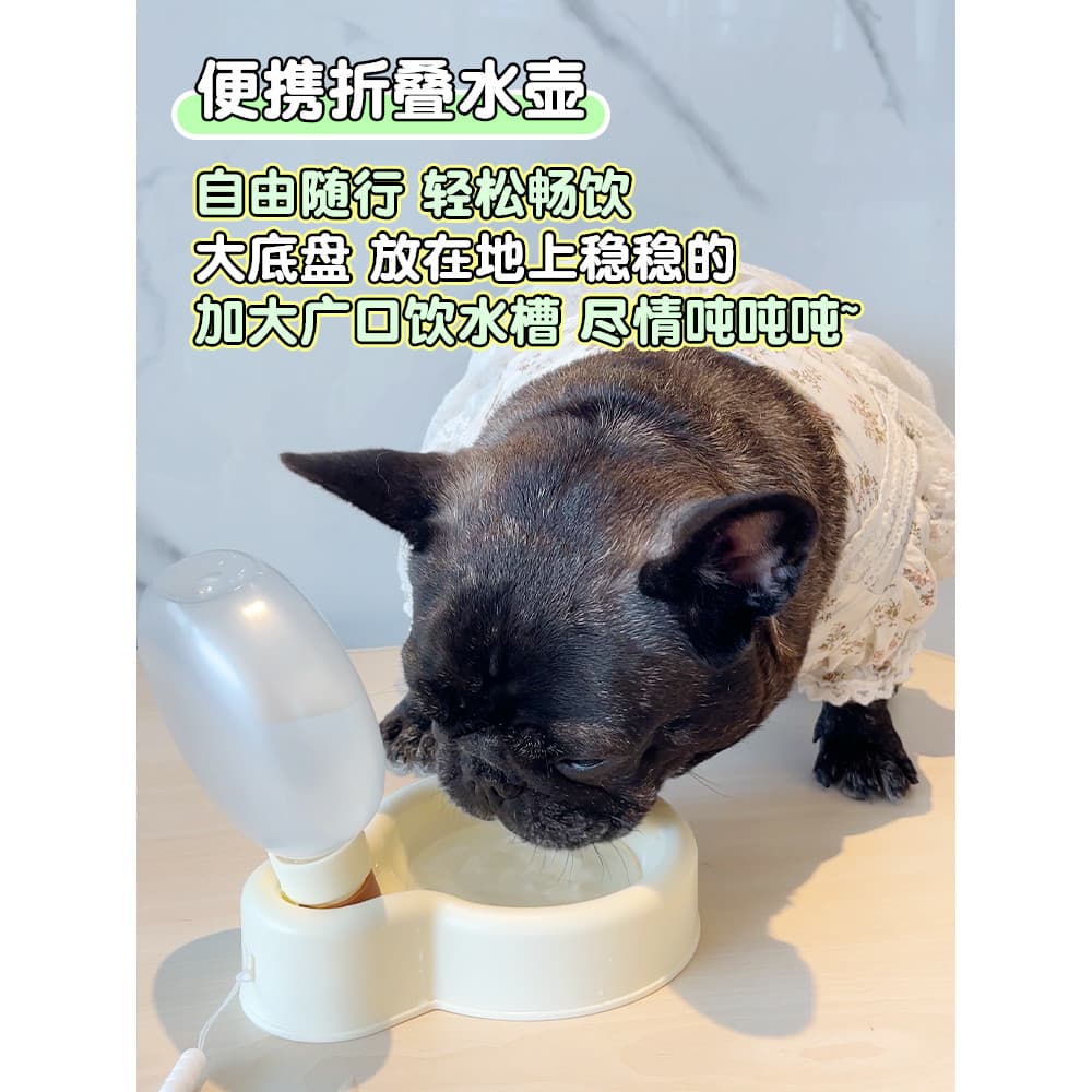 Camel House Dog Cat Garrafa de água portátil Garrafa de água que acompanha copo bebedor para animais de estimação suprim