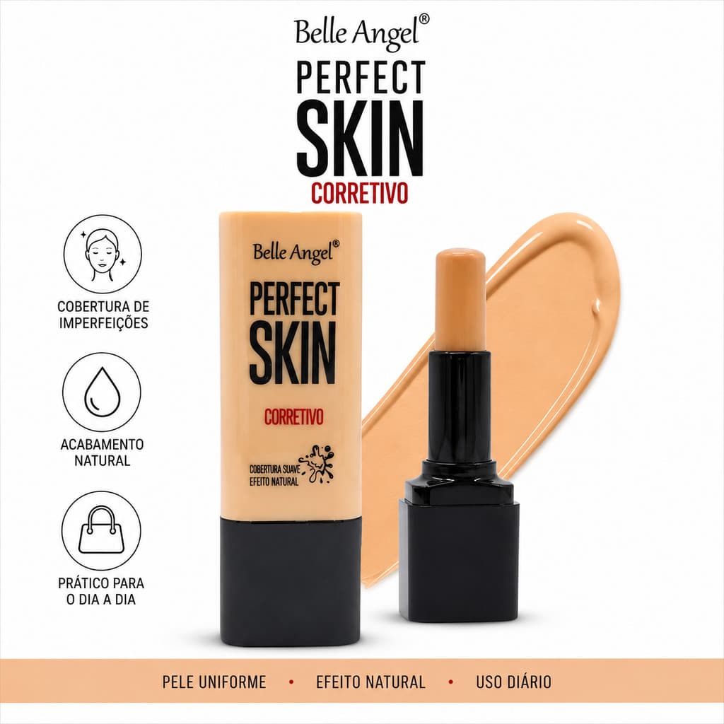 Corretivo Perfect Skin Belle Angel Cobertura Natural Facial