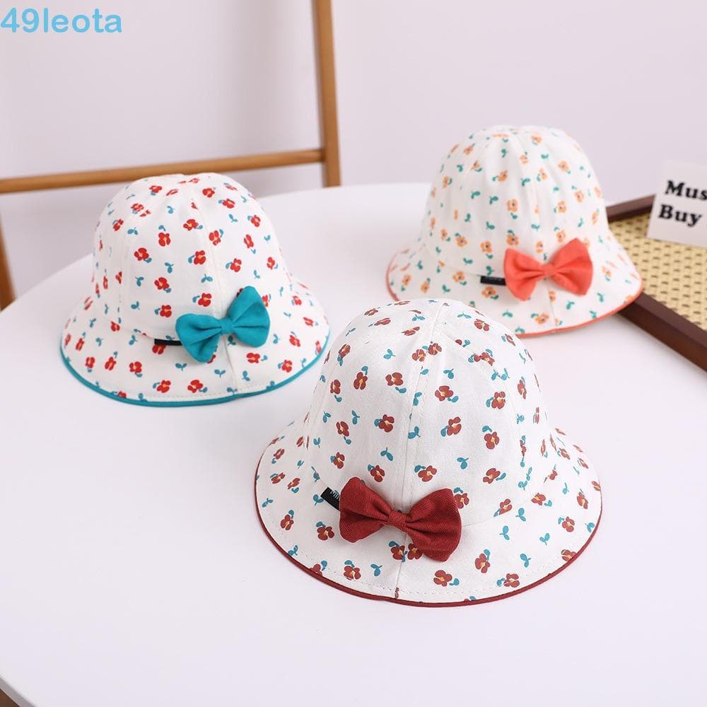 LEOTA Boné De Balde De Flores , Aba Larga Estilo Coreano Vazio Chapéu De Sol Infantil , Sombreamento De Bebê Anti-UV De