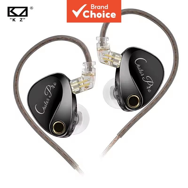 KZ Castor Pro Fones de Ouvido com Fio Intra-Auricular para Jogos com Drivers Dinâmicos Duplos Ajustáveis 10 mm