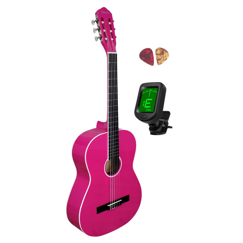 Violão Canhoto Rosa Acústico Giannini N-14 PKG + Afinador