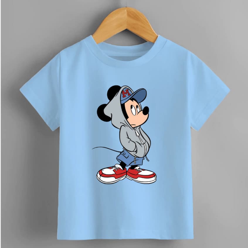 Camiseta Infantil - Juvenil Streetwear Mickey Mouse - Camisa Malha 30.1 100% Algodão -  Unissex