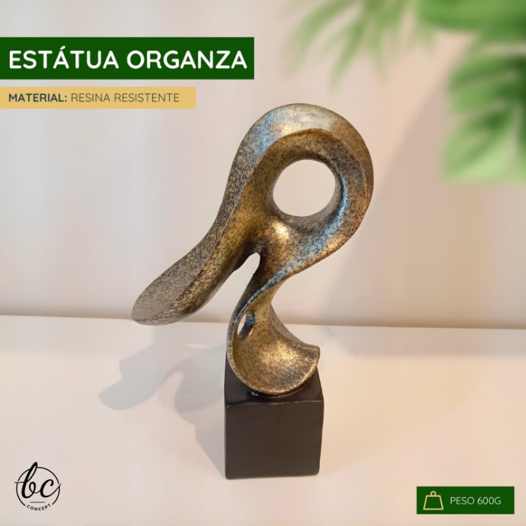 Estatueta Decorativo Escultura Abstrata Resina Decorativa Decoracao Moderna