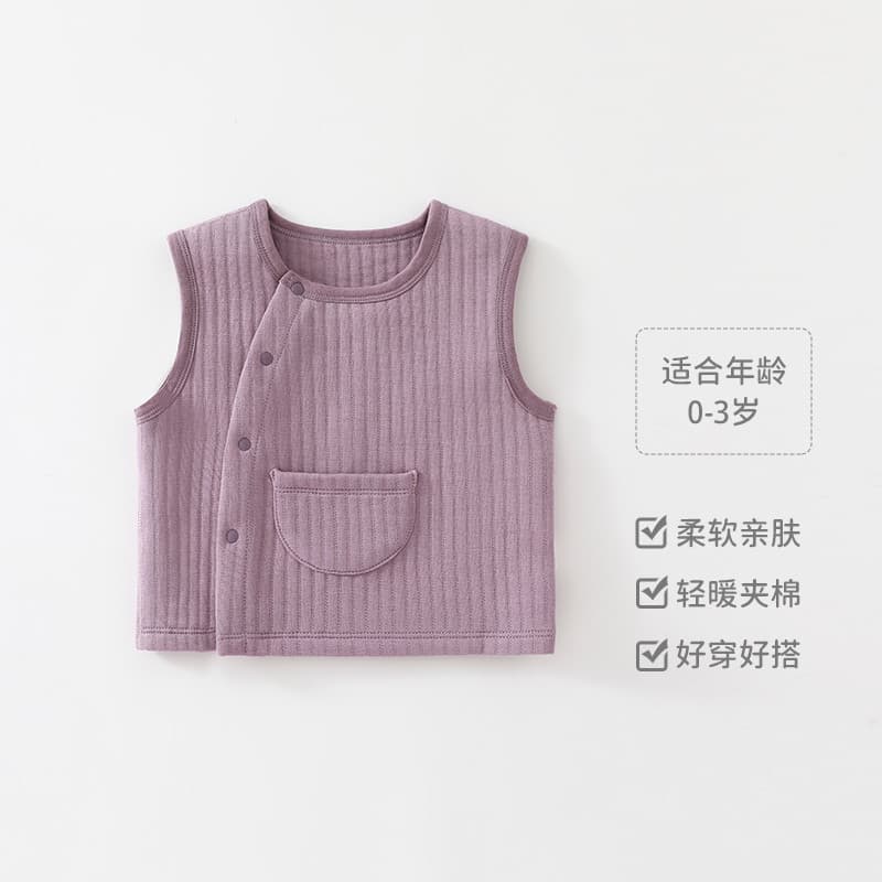 Colete para meninos outono inverno estilo infantil Diagonal aberto quente colete exterior Wear inverno acolchoado colete