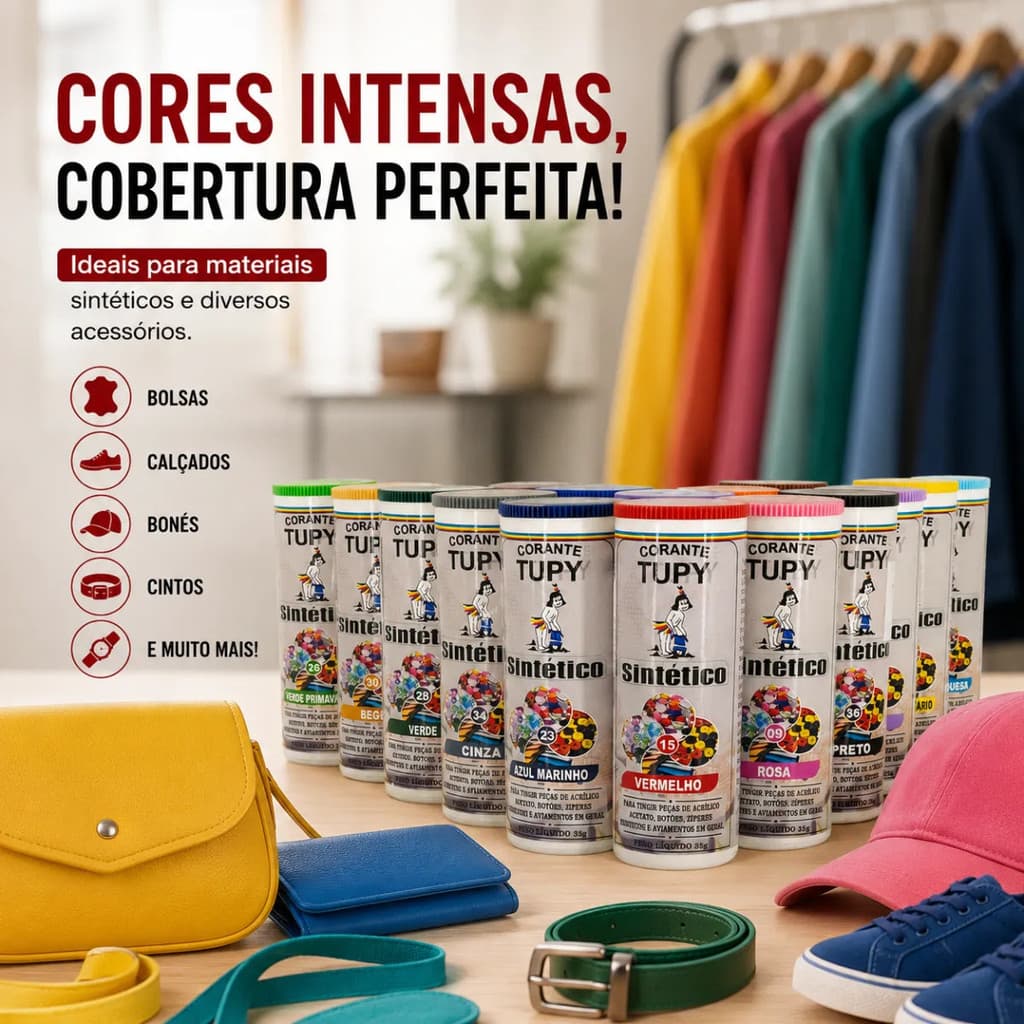 2 Un Corante Sintetico Tingir Acrílico Acetato Botão Tupy