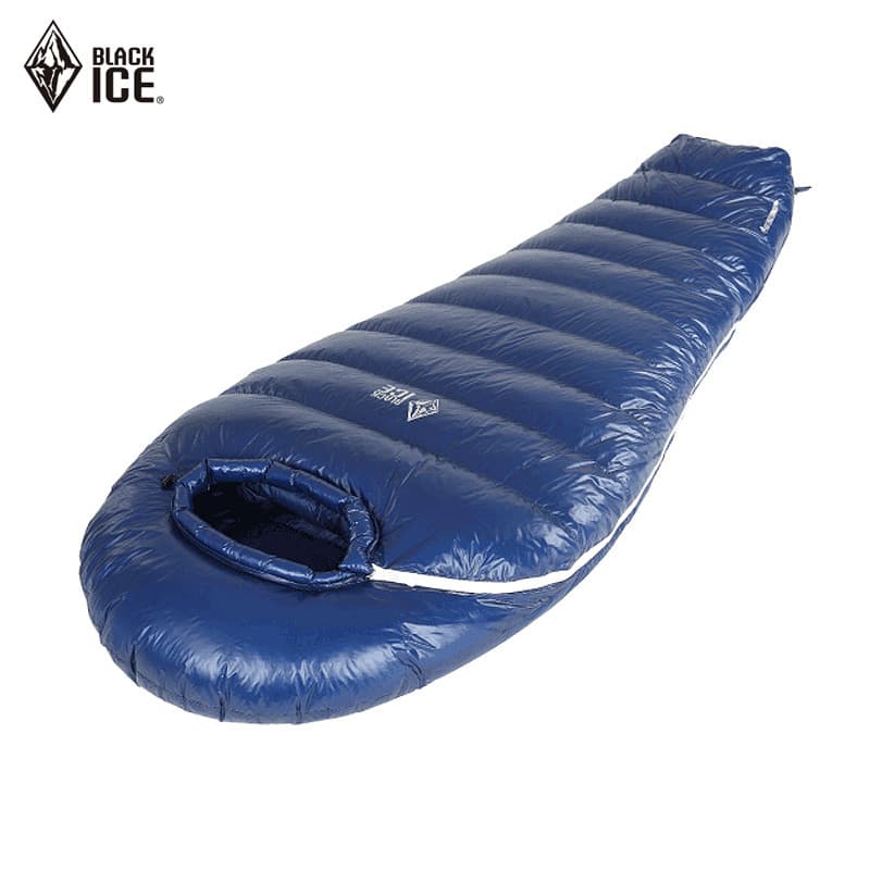 Saco de dormir preto para baixo de gelo ao ar livre engrossado ganso quente para baixo série G G200/G400/G700/G1000/G130